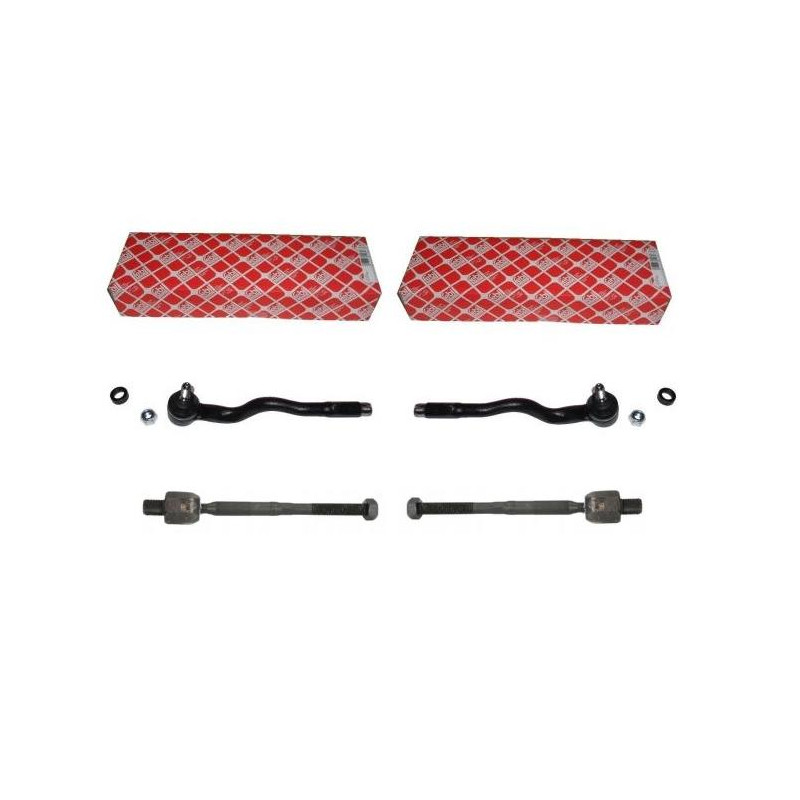 2x Końcówka drążka kierowniczego + drążek BMW E46 1997-2005 FEBI komplet prawa+lewa