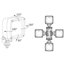 Lampa robocza halogen szperacz + żarówka H3 Wesem LKR5.26365