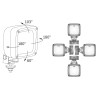 Lampa robocza halogen szperacz + żarówka H3 Wesem LKR5.26365