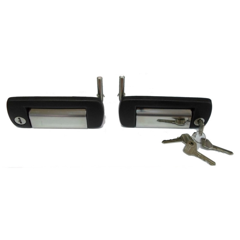 Klamki zewnętrzne lewa + prawa Fiat 126p chrom 2 sztuki