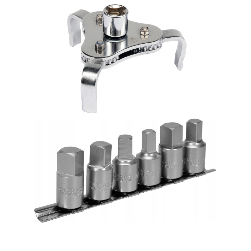 Klucz filtra oleju 63-120 mm + klucze do korków  YATO