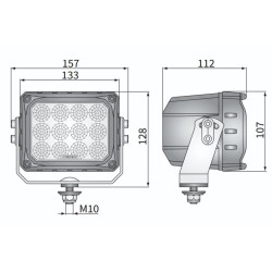 Lampa robocza LED 7000lm rozproszone POTEZNA MOC 60 stopni