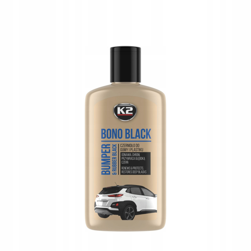 K2 Bono Black Czernidło do gumy i plastiku 250 ml