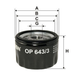 Filtr oleju Filtron OP643/3 Renault Scenic Twingo | TomCzesci.pl