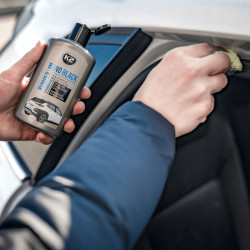 K2 Bono Black Czernidło do gumy i plastiku 250 ml + mikrofibra