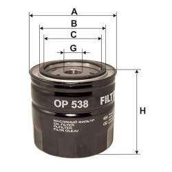 Filtr oleju OP538 Volvo S40 V40 Renault Trafic | TomCzesci.pl