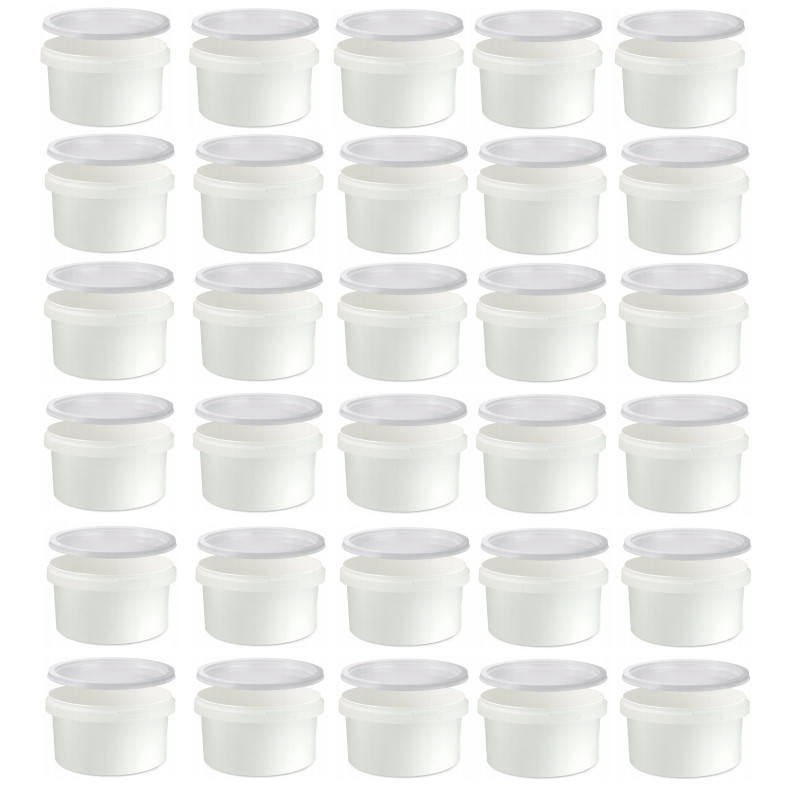 30x Pojemniki pojemnik plastikowe z pokrywą 240 ml 30x Pojemniki pojemnik plastikowe z pokrywą 240 ml