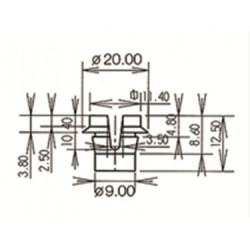 Spinka zaczep mocowania reflektora 126p 2 szt