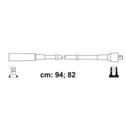Przewody kable zaplonowe swiece oslonki FIAT 126P FL