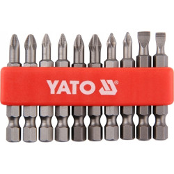 Zestaw groty końcówki wkrętakowe 50mm 10 sztuk Yato YT-0483