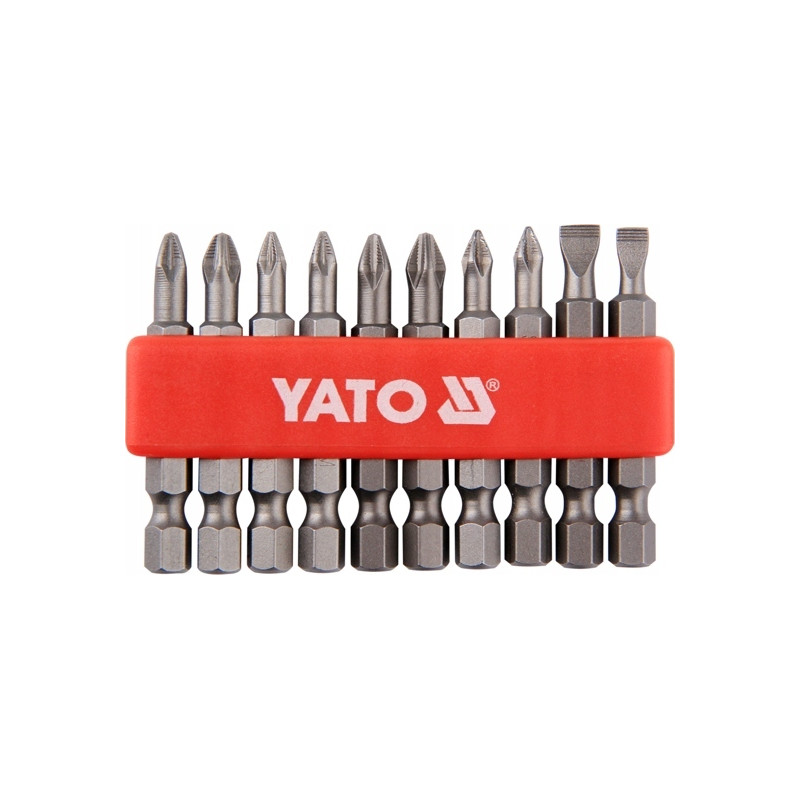 Zestaw groty końcówki wkrętakowe 50mm 10 sztuk Yato YT-0483