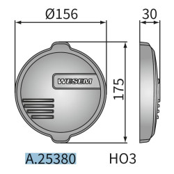 Osłona reflektora do lamp HO3 pełna Wesem A.25380