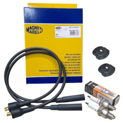 Przewody kable zaplonowe swiece oslonki Fiat 126p EL Magneti Marelli