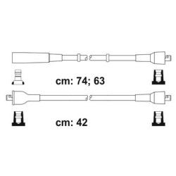 Przewody kable zapłonowe FIAT 126P STD Standard