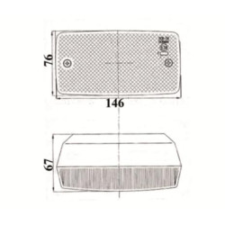 Lampa cofania biała biały klosz Fiat FSO 125 126p przewod sruby 2x5M