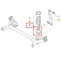Amortyzatory odboje tylne tył Fiat Panda II (03-12) gazowe HART - 2 szt