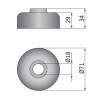 Reflektor lampa przod Fiat 126p H4 Wesem RE.03008