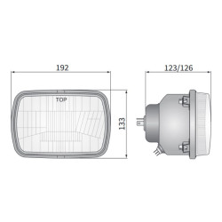 Reflektor lampa przod Fiat 126p H4 Wesem RE.03008