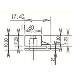 Spinka mocowania kieszeni drzwi Fiat 126p 4szt