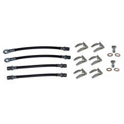 Przewod hamulcowy elastyczny Fiat 126p 4szt + zabezpieczenie + śruby