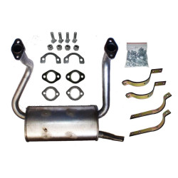 Tlumik Fiat 126p FL + obejmy 4szt + uszczelki + sruby