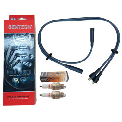Przewody kable zapłonowe Sentech Fiat 126p FL + świece Iskra