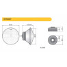 Reflektor lampa H4 światła mijania 144mm FSO 125p Polonez RE.02707