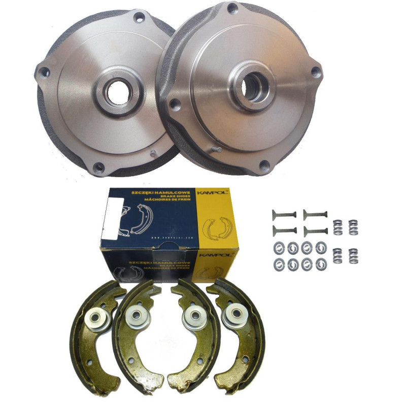 Bębny przód szczęki hamulcowe zapinki Fiat 126p Standard STD 74-84 Bębny przód szczęki hamulcowe zapinki Fiat 126p Standard STD 74-84