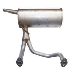 Tłumik Fiat 126p Elegant EL + obejmy 4 szt + uszczelki + śruby