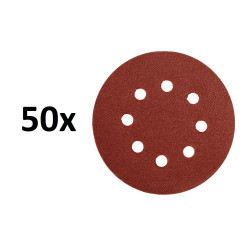 Krążki ścierne rzep otwory 125mm granulacja 180 P180 50 sztuk