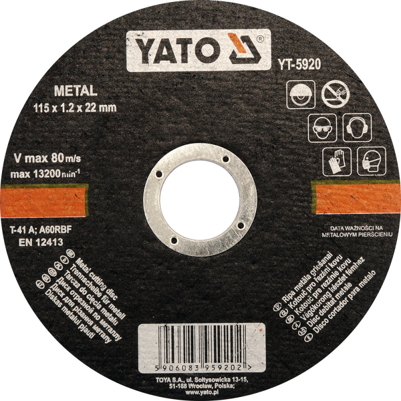 Tarcza do cięcia metalu 115x1,2x22 mm - Yato Tarcza do cięcia metalu 115x1,2x22 mm - Yato