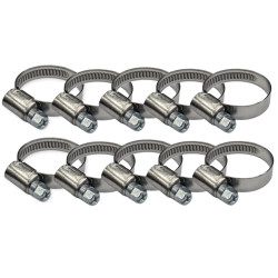 Opaska ślimakowa zaciskowa nierdzewna W2 10-16mm 10 sztuk