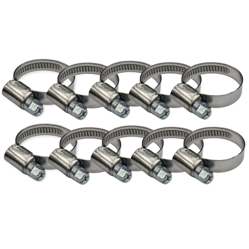 Opaska ślimakowa zaciskowa nierdzewna W2 10-16mm 10 sztuk