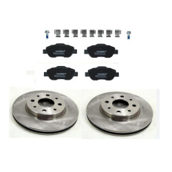 Tarcze + klocki hamulcowe Fiat Panda II (03-12) 1.2 1.3D 1.4