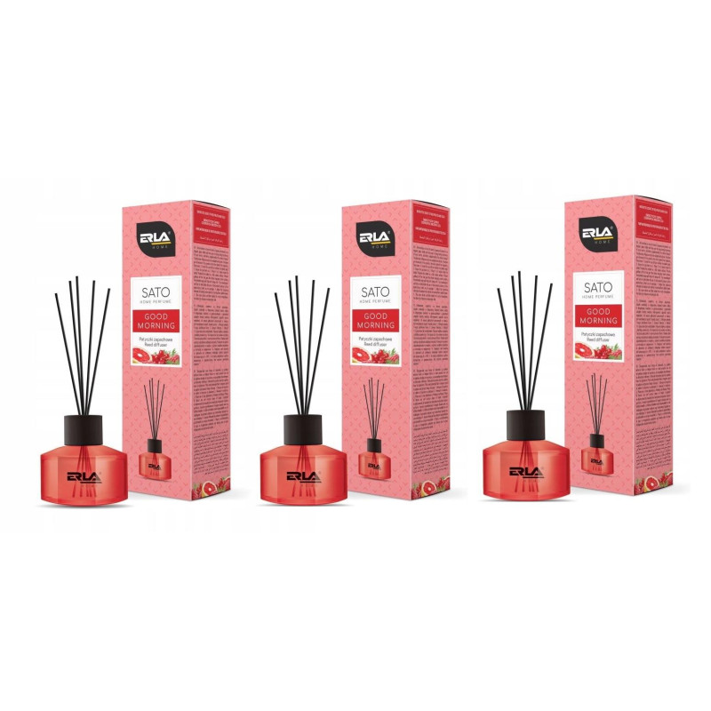 3x K2 ERLA Patyczki zapach odświeżacz powietrza Good Morning 50 ml 3x K2 ERLA Patyczki zapach odświeżacz powietrza Good Morning 50 ml