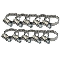 Opaska ślimakowa zaciskowa nierdzewna W2 12-22mm 10 sztuk