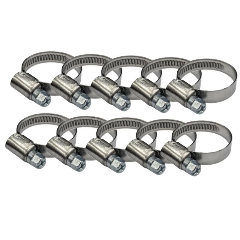 Opaska ślimakowa zaciskowa nierdzewna W2 12-22mm 10 sztuk Opaska ślimakowa zaciskowa nierdzewna W2 12-22mm 10 sztuk