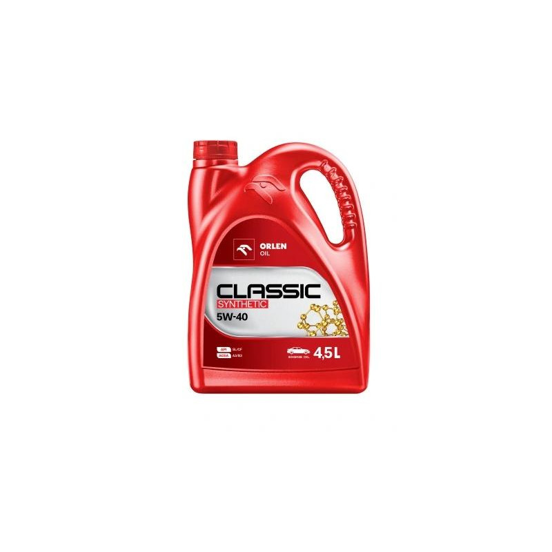 Olej syntetyczny Orlen Oil CLASSIC SYNTHETIC 5W-40 4,5 l 5W-40 Olej syntetyczny Orlen Oil CLASSIC SYNTHETIC 5W-40 4,5 l 5W-40