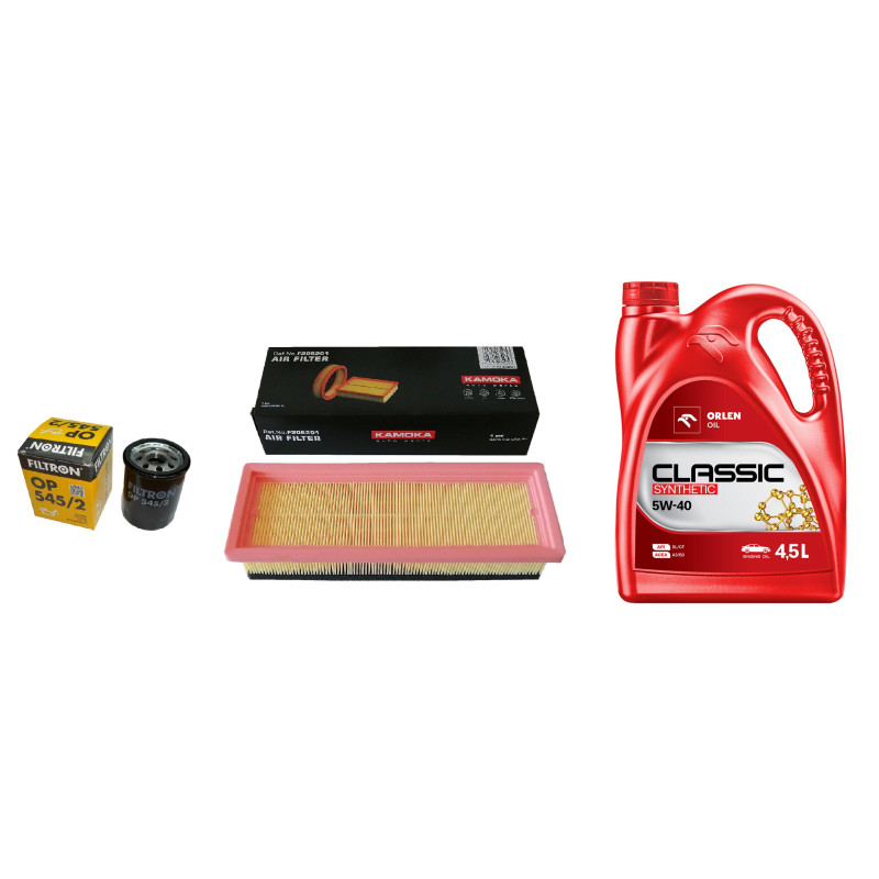 Filtr powietrza + oleju + olej 5W40 Fiat Panda II 1.2 51kW