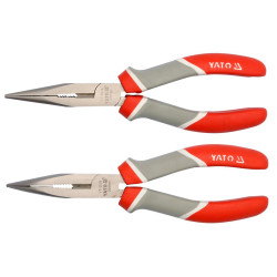 Szczypce wydłużone wygięte  + proste 160 mm - Yato zestaw 2szt