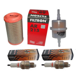 Filtr powietrza paliwa Filtron + świece Fiat 126p zestaw