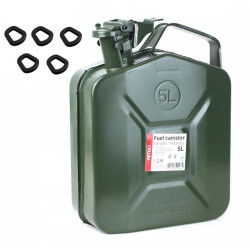 Kanister na paliwo benzyne 5L metalowy Fiat 126p 125p FSO + 5 uszczelek