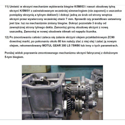 Zestaw montażowy 5-tego biegu fabrycznej skrzyni Fiat 126p/500 piątka