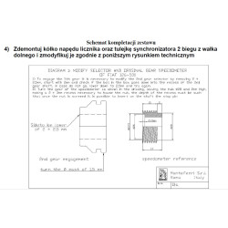 Zestaw montażowy 5-tego biegu fabrycznej skrzyni Fiat 126p/500 piątka