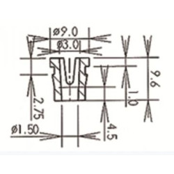 Spinka kolek zaczep mocowanie lampy kierunkowskazu Fiat 126p