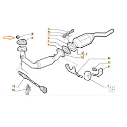 Nakrętka rury wydechowej Fiat Seicento Cinquecento 1.1 - 3 sztuki