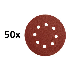 Krążki ścierne rzep otwory 125mm granulacja 60 P60 50 sztuk