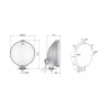 Halogen reflektor drogowy RING LED 24V 183mm Chrom TIR