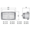 Reflektor lampa z ramka Zetor Ursus Fendt Case Wesem RE.21178