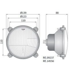 Reflektor lampa Ursus Massey Ferguson MF Wesem RE.09237